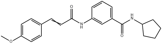 Benzamide, N-cyclopentyl-3-[[3-(4-methoxyphenyl)-1-oxo-2-propen-1-yl]amino]- Struktur