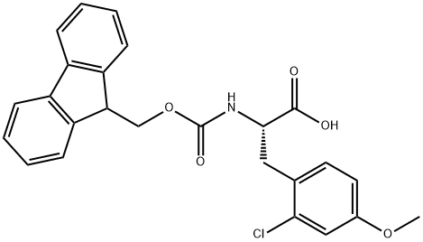 L-Tyrosine, 2-chloro-N-[(9H-fluoren-9-ylmethoxy)carbonyl]-O-methyl- Struktur