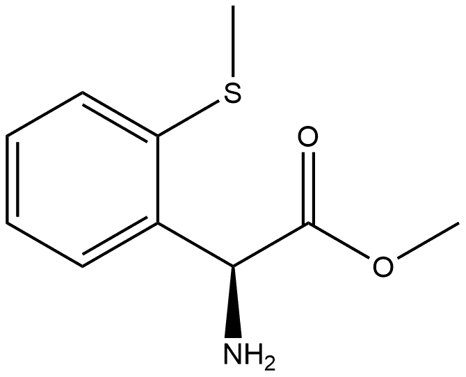 methyl (S)-2-amino-2-(2-(methylthio)phenyl)acetate Struktur