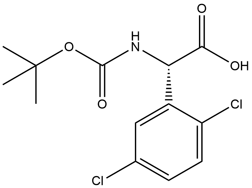 Benzeneacetic acid, 2,5-dichloro-α-[[(1,1-dimethylethoxy)carbonyl]amino]-, (αS)- Struktur