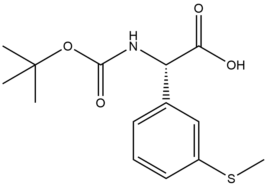 (S)-2-((tert-butoxycarbonyl)amino)-2-(3-(methylthio)phenyl)acetic acid Struktur