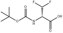 D-Alanine, N-[(1,1-dimethylethoxy)carbonyl]-3,3-difluoro- Struktur