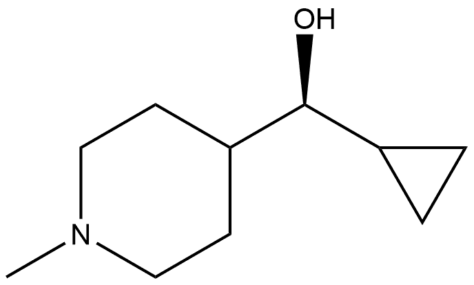 4-Piperidinemethanol, α-cyclopropyl-1-methyl-, (αS)- Struktur