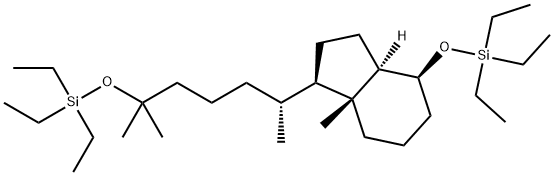 1H-Indene, 1-[(1R)-1,5-dimethyl-5-[(triethylsilyl)oxy]hexyl]octahydro-7a-methyl-4-[(triethylsilyl)oxy]-, (1R,3aR,4S,7aR)- Structure