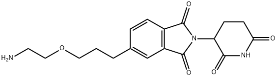 1H-Isoindole-1,3(2H)-dione, 5-[3-(2-aminoethoxy)propyl]-2-(2,6-dioxo-3-piperidinyl)- Struktur