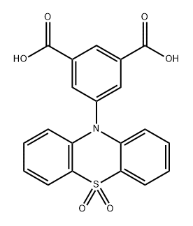 1,3-Benzenedicarboxylic acid, 5-(5,5-dioxido-10H-phenothiazin-10-yl)- Struktur