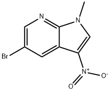 1H-Pyrrolo[2,3-b]pyridine, 5-bromo-1-methyl-3-nitro- Struktur