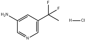 3-Pyridinamine, 5-(1,1-difluoroethyl)-, hydrochloride (1:1) Struktur