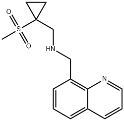 8-Quinolinemethanamine, N-[[1-(methylsulfonyl)cyclopropyl]methyl]- Struktur