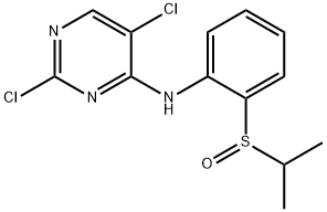 4-Pyrimidinamine, 2,5-dichloro-N-[2-[(1-methylethyl)sulfinyl]phenyl]- Struktur