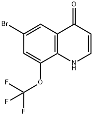 6-Bromo-8-(trifluoromethoxy)quinolin-4(1H)-one Struktur