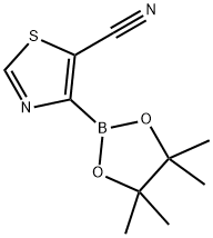 5-Thiazolecarbonitrile, 4-(4,4,5,5-tetramethyl-1,3,2-dioxaborolan-2-yl)- Struktur