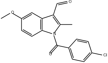 1H-Indole-3-carboxaldehyde, 1-(4-chlorobenzoyl)-5-methoxy-2-methyl- Struktur