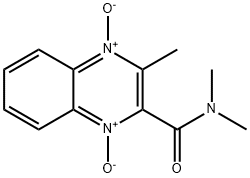 2-Quinoxalinecarboxamide, N,N,3-trimethyl-, 1,4-dioxide Struktur