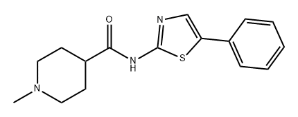 4-Piperidinecarboxamide, 1-methyl-N-(5-phenyl-2-thiazolyl)- Struktur