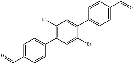 [1,?1':4',?1''-?Terphenyl]?-?4,?4''-?dicarboxaldehyde, 2',?5'-?dibromo- Struktur