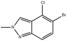 5-Bromo-4-chloro-2-methyl-2H-indazole Struktur