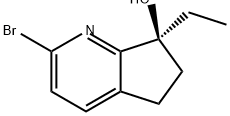 5H-Cyclopenta[b]pyridin-7-ol, 2-bromo-7-ethyl-6,7-dihydro-, (7S)- Struktur