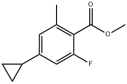 Methyl 4-cyclopropyl-2-fluoro-6-methylbenzoate Struktur