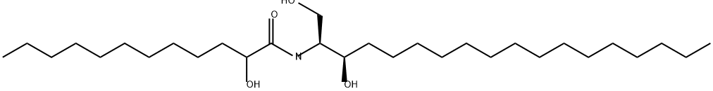 2-Hydroxydodecanoyl-D-erythro-dihydrosphingosine Struktur