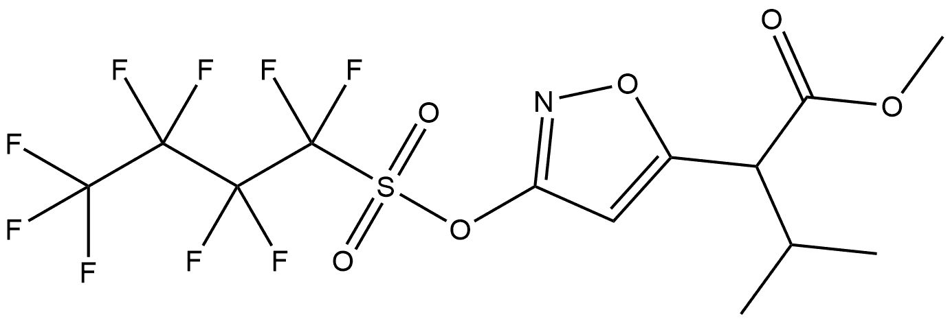 5-Isoxazoleacetic acid, α-(1-methylethyl)-3-[[(1,1,2,2,3,3,4,4,4-nonafluorobutyl)sulfonyl]oxy]-, methyl ester Struktur