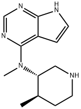 7H-Pyrrolo[2,3-d]pyrimidin-4-amine, N-methyl-N-[(3S,4R)-4-methyl-3-piperidinyl]- Struktur