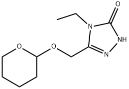 3H-1,2,4-Triazol-3-one, 4-ethyl-2,4-dihydro-5-[[(tetrahydro-2H-pyran-2-yl)oxy]methyl]- Struktur