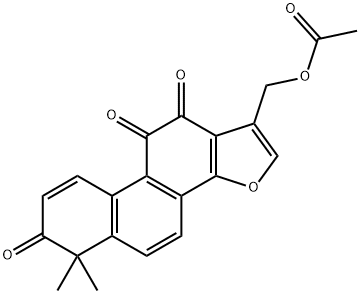 Phenanthro[1,2-b]furan-7,10,11(6H)-trione, 1-[(acetyloxy)methyl]-6,6-dimethyl- Struktur