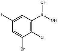 (3-Bromo-2-chloro-5-fluorophenyl)boronic acid Struktur