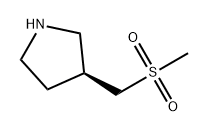 Pyrrolidine, 3-[(methylsulfonyl)methyl]-, (3S)- Struktur