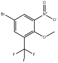 Benzene, 5-bromo-2-methoxy-1-nitro-3-(trifluoromethyl)- Struktur