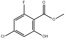 Benzoic acid, 4-chloro-2-fluoro-6-hydroxy-, methyl ester Struktur