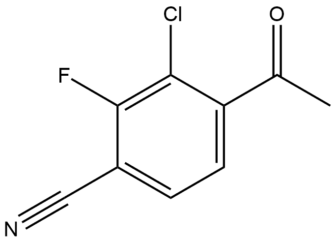 4-Acetyl-3-chloro-2-fluorobenzonitrile Struktur