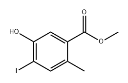 Benzoic acid, 5-hydroxy-4-iodo-2-methyl-, methyl ester Struktur