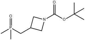 1-Azetidinecarboxylic acid, 3-[(dimethylphosphinyl)methyl]-, 1,1-dimethylethyl ester Struktur