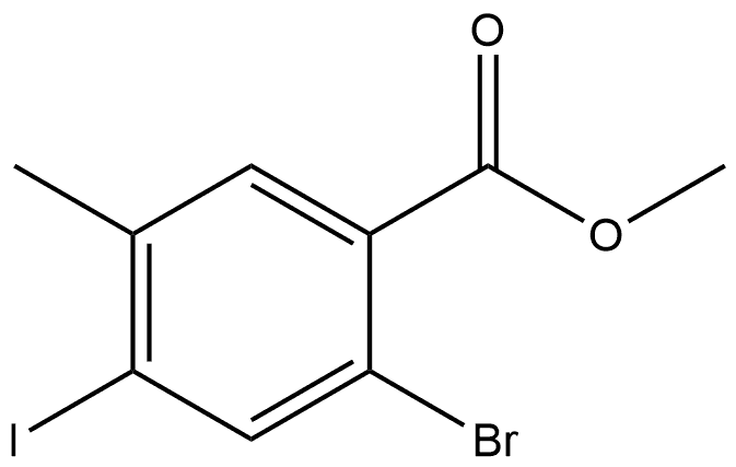 methyl 2-bromo-4-iodo-5-methylbenzoate Struktur