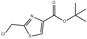 4-Thiazolecarboxylic acid, 2-(chloromethyl)-, 1,1-dimethylethyl ester Struktur