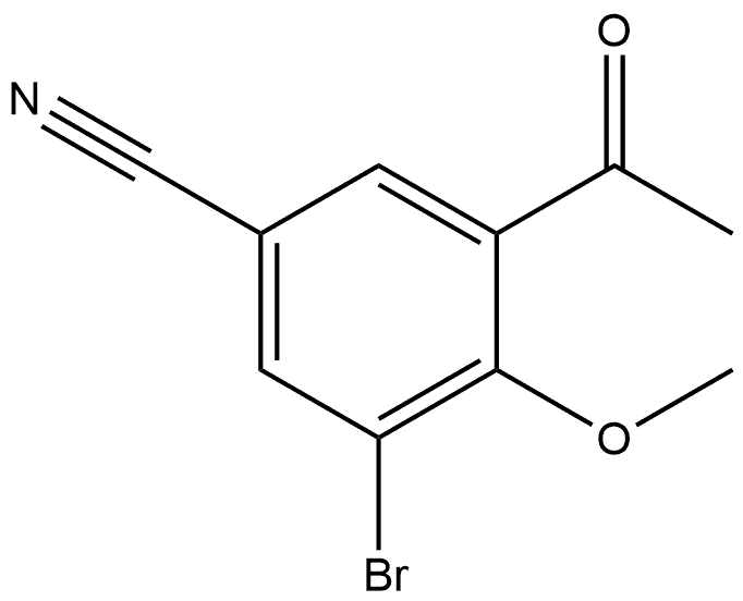 3-Acetyl-5-bromo-4-methoxybenzonitrile Struktur