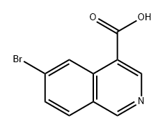 4-Isoquinolinecarboxylic acid, 6-bromo- Struktur