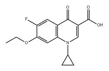 3-Quinolinecarboxylic acid, 1-cyclopropyl-7-ethoxy-6-fluoro-1,4-dihydro-4-oxo- Struktur