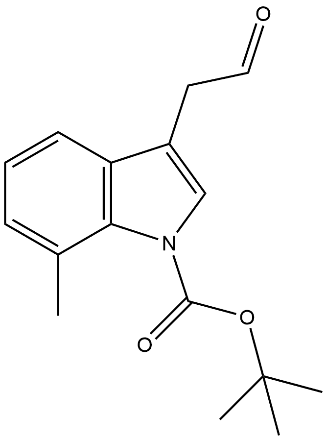 1,1-Dimethylethyl 7-methyl-3-(2-oxoethyl)-1H-indole-1-carboxylate Struktur