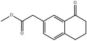 2-Naphthaleneacetic acid, 5,6,7,8-tetrahydro-8-oxo-, methyl ester Struktur