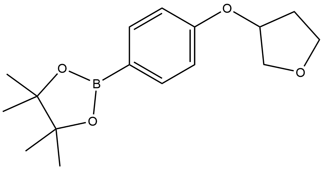 4,4,5,5-Tetramethyl-2-[4-[(tetrahydro-3-furanyl)oxy]phenyl]-1,3,2-dioxaborolane Struktur