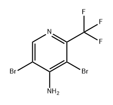 3,5-二溴-2-(三氟甲基)吡啶-4-胺 結(jié)構(gòu)式