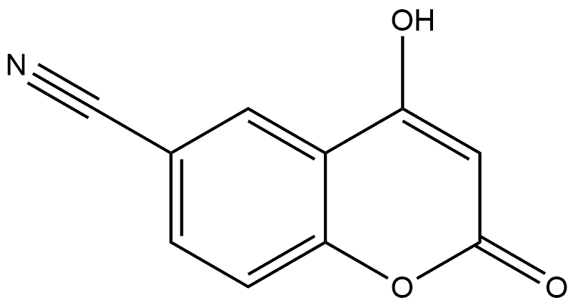 4-hydroxy-2-oxo-2H-chromene-6-carbonitrile Struktur