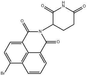 6-bromo-2-(2,6-dioxopiperidin-3-yl)-1H-benzo[de]isoquinoline-1,3(2H)-dione Struktur