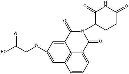 2-((2-(2,6-dioxopiperidin-3-yl)-1,3-dioxo-2,3-dihydro-1H-benzo[de]isoquinolin-5-yl)oxy)acetic acid Struktur