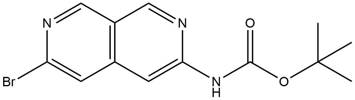 tert-butyl 6-bromo-2,7-naphthyridin-3-ylcarbamate Struktur