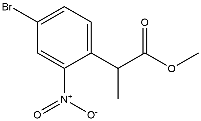 Methyl 2-(4-bromo-2-nitrophenyl)propanoate Struktur