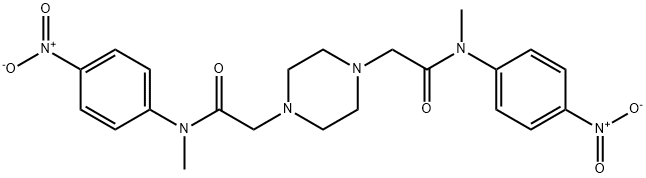 1,?4-?Piperazinediacetamid?e, N1,?N4-?dimethyl-?N1,?N4-?bis(4-?nitrophenyl)?- Struktur